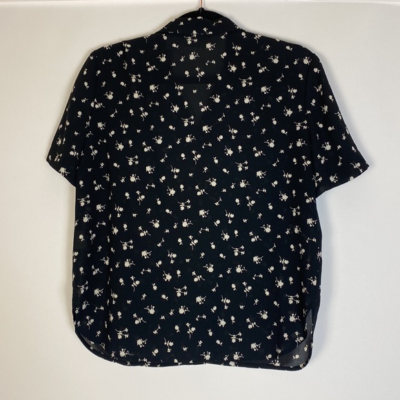 Vintage 90s LIZ CLAIBORNE Ditzy Floral Short Sleeve Button Up! Small - Picture 3 of 3